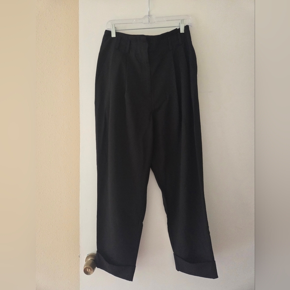 Elizabeth and James Black Pleated Pants Size 12 - Picture 2 of 10